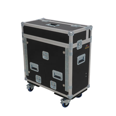 ProX Allen and Heath QU-6 Flip-Ready Hydraulic Console Easy Retracting Lifting Case 1U and Laptop Display Arm by ZCASE