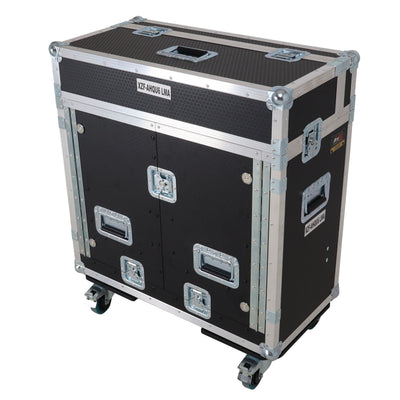 ProX Allen and Heath QU-6 Flip-Ready Hydraulic Console Easy Retracting Lifting Case 1U and Laptop Display Arm by ZCASE
