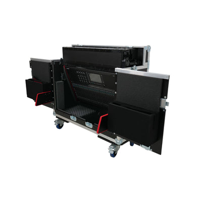ProX Allen and Heath QU-7 Flip-Ready Hydraulic Console Easy Retracting Lifting Case 1U and Laptop Display Arm by ZCASE