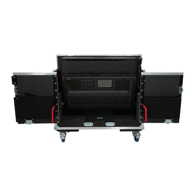 ProX Allen and Heath QU-7 Flip-Ready Hydraulic Console Easy Retracting Lifting Case 1U and Laptop Display Arm by ZCASE