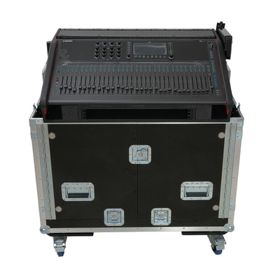 ProX Allen and Heath QU-7 Flip-Ready Hydraulic Console Easy Retracting Lifting Case 1U and Laptop Display Arm by ZCASE