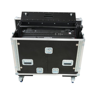 ProX Allen and Heath QU-7 Flip-Ready Hydraulic Console Easy Retracting Lifting Case 1U and Laptop Display Arm by ZCASE