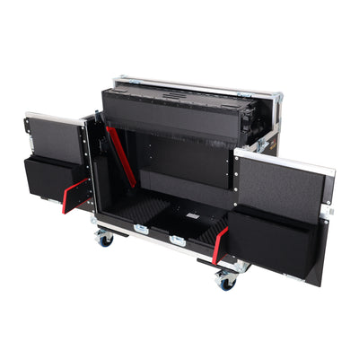 ProX Allen and Heath QU-7 Flip-Ready Hydraulic Console Easy Retracting Lifting Case 1U and Laptop Display Arm by ZCASE