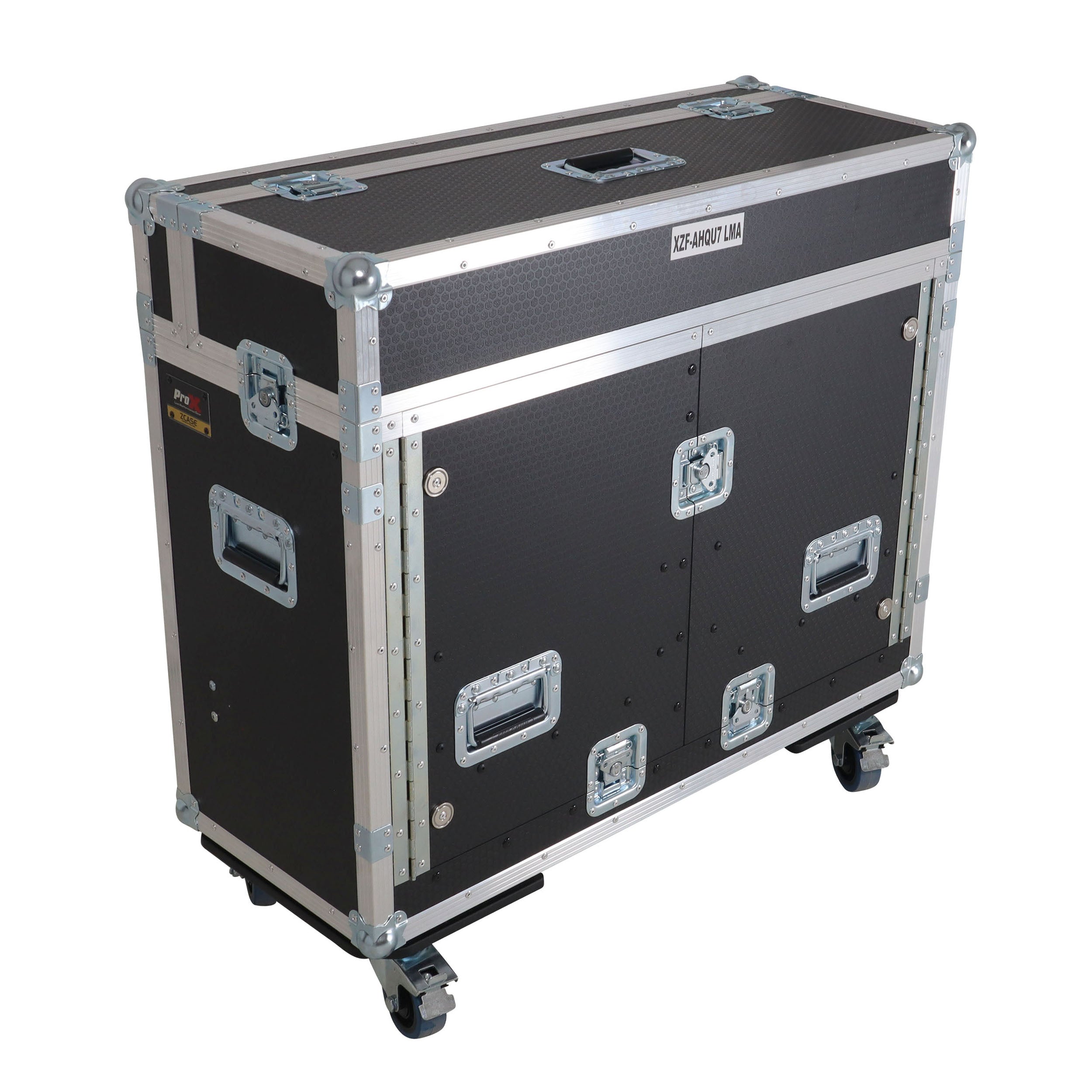 ProX Allen and Heath QU-7 Flip-Ready Hydraulic Console Easy Retracting Lifting Case 1U and Laptop Display Arm by ZCASE