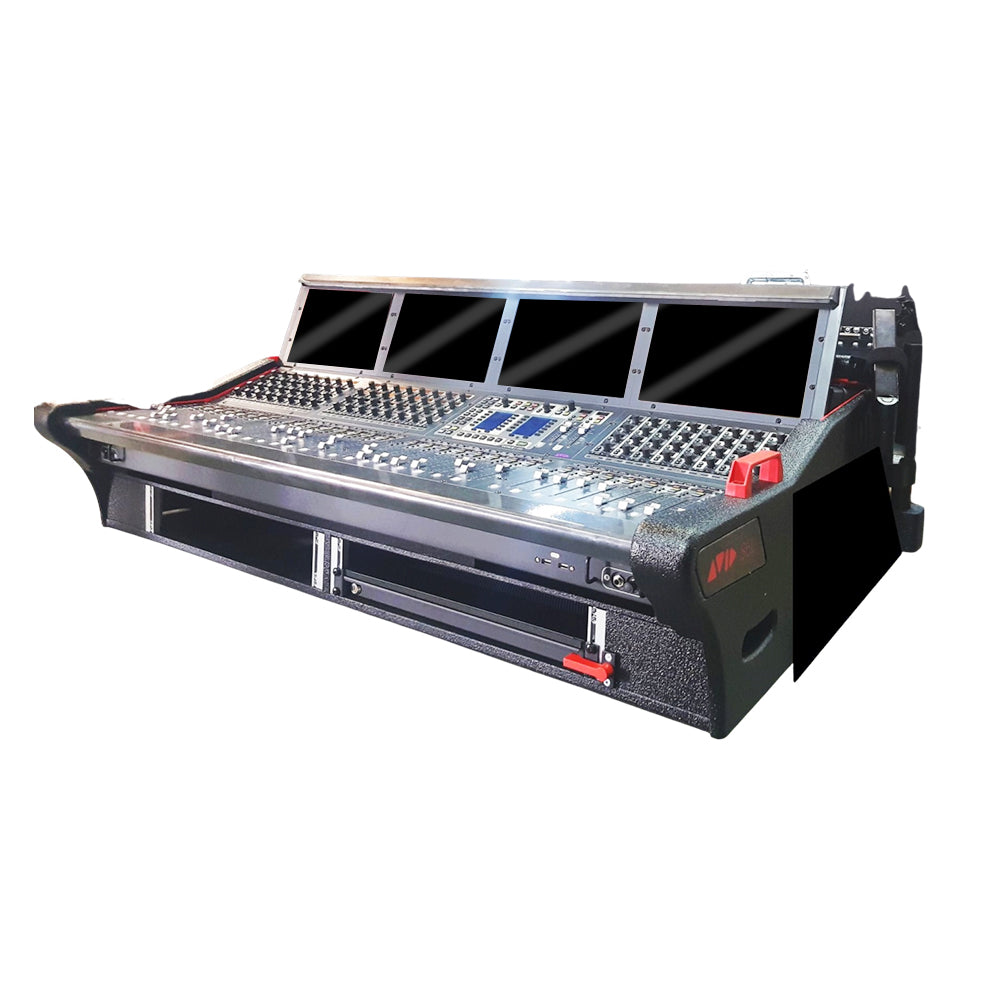 ProX Avid Venue S6L-32D Flip-Ready Hydraulic Console Easy Retracting Lifting 2U Rack Space Detachable Case by ZCASE