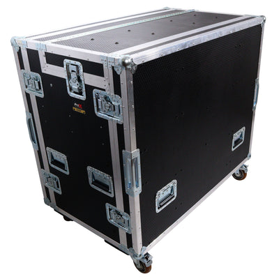 ProX Mobile AV Broadcasting Streaming Recording Studio Workstation Case with 2x 4U Top 2x 12U Bottom