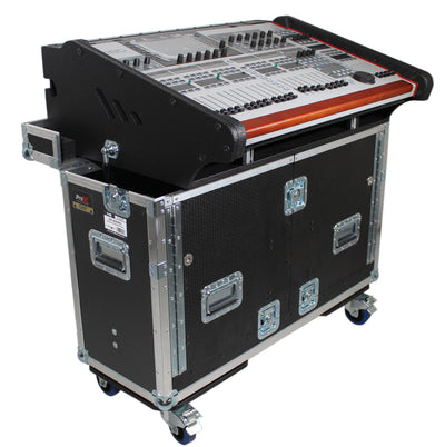 ProX Behringer Wing Flip-Ready Hydraulic Console Easy Retracting Lifting Flight Case and wheels