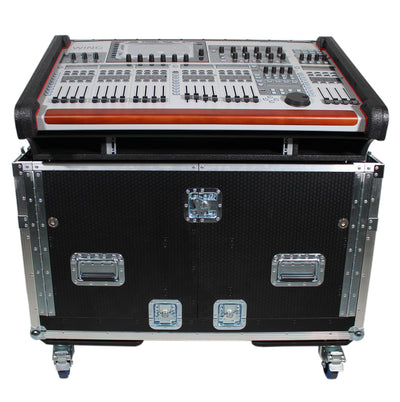 ProX Behringer Wing Flip-Ready Hydraulic Console Easy Retracting Lifting Flight Case and wheels