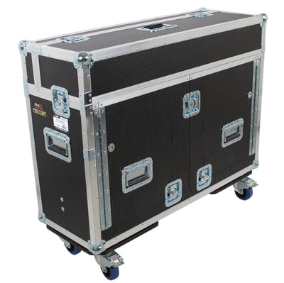 ProX Behringer Wing Flip-Ready Hydraulic Console Easy Retracting Lifting Flight Case and wheels
