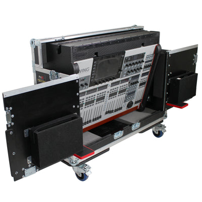 ProX Behringer Wing Flip-Ready Hydraulic Console Easy Retracting Lifting Flight Case and wheels