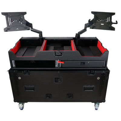 ProX Flip-Ready Easy Retracting Hydraulic Lift Case for Pioneer CDJ-3000 and DJM-900 NXS2 System
