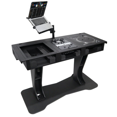 ProX Control Tower DJ Podium with Road Cases for Pioneer CDJ-3000 Denon SC6000 CD Players RANE Twelve Turntable