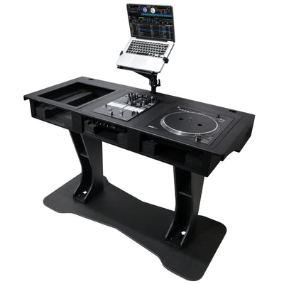 ProX Control Tower DJ Podium with Road Cases for Pioneer CDJ-3000 Denon SC6000 CD Players RANE Twelve Turntable