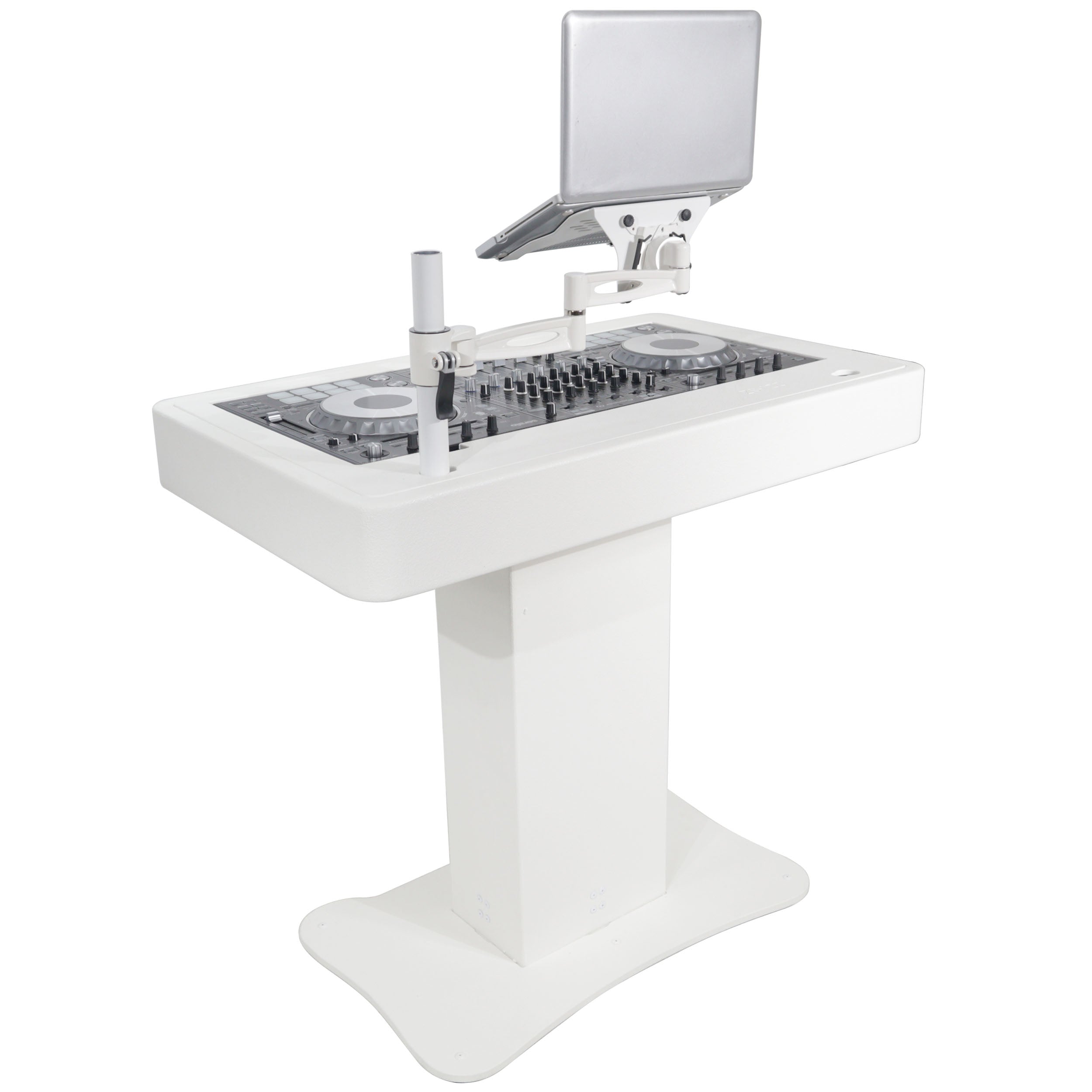 ProX Control Tower DJ Podium for Pioneer DDJ-REV7 XDJ-XZ FLX10 RANE Four - White Finish