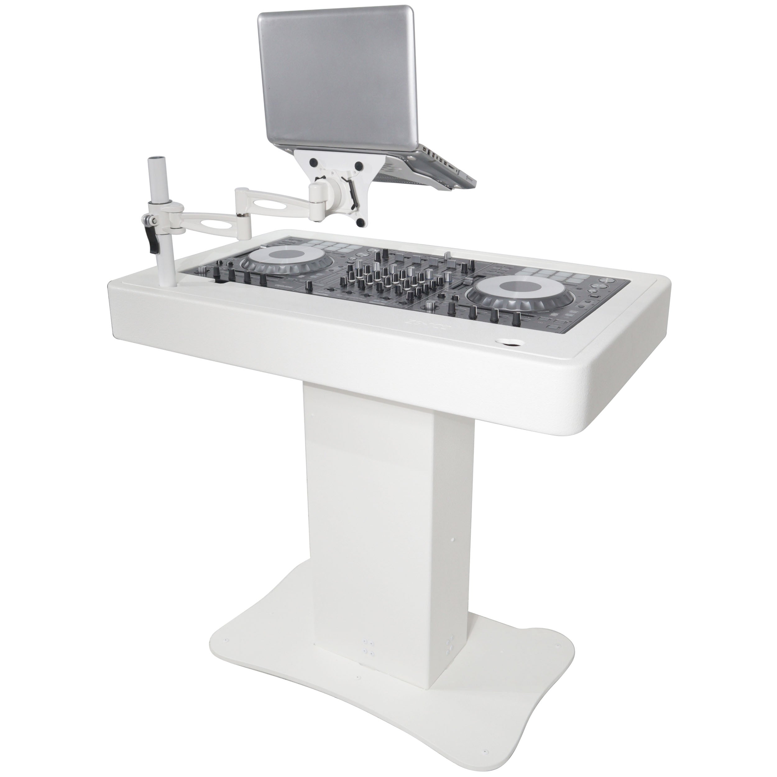 ProX Control Tower DJ Podium for Pioneer DDJ-REV7 XDJ-XZ FLX10 RANE Four - White Finish