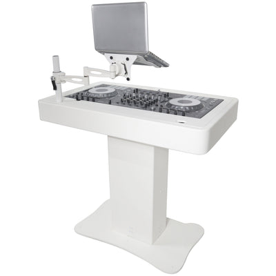 ProX Control Tower DJ Podium for Pioneer DDJ-REV7 XDJ-XZ FLX10 RANE Four - White Finish