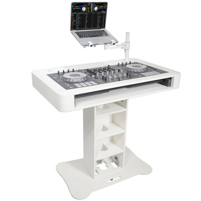 ProX Control Tower DJ Podium for Pioneer DDJ-REV7 XDJ-XZ FLX10 RANE Four - White Finish