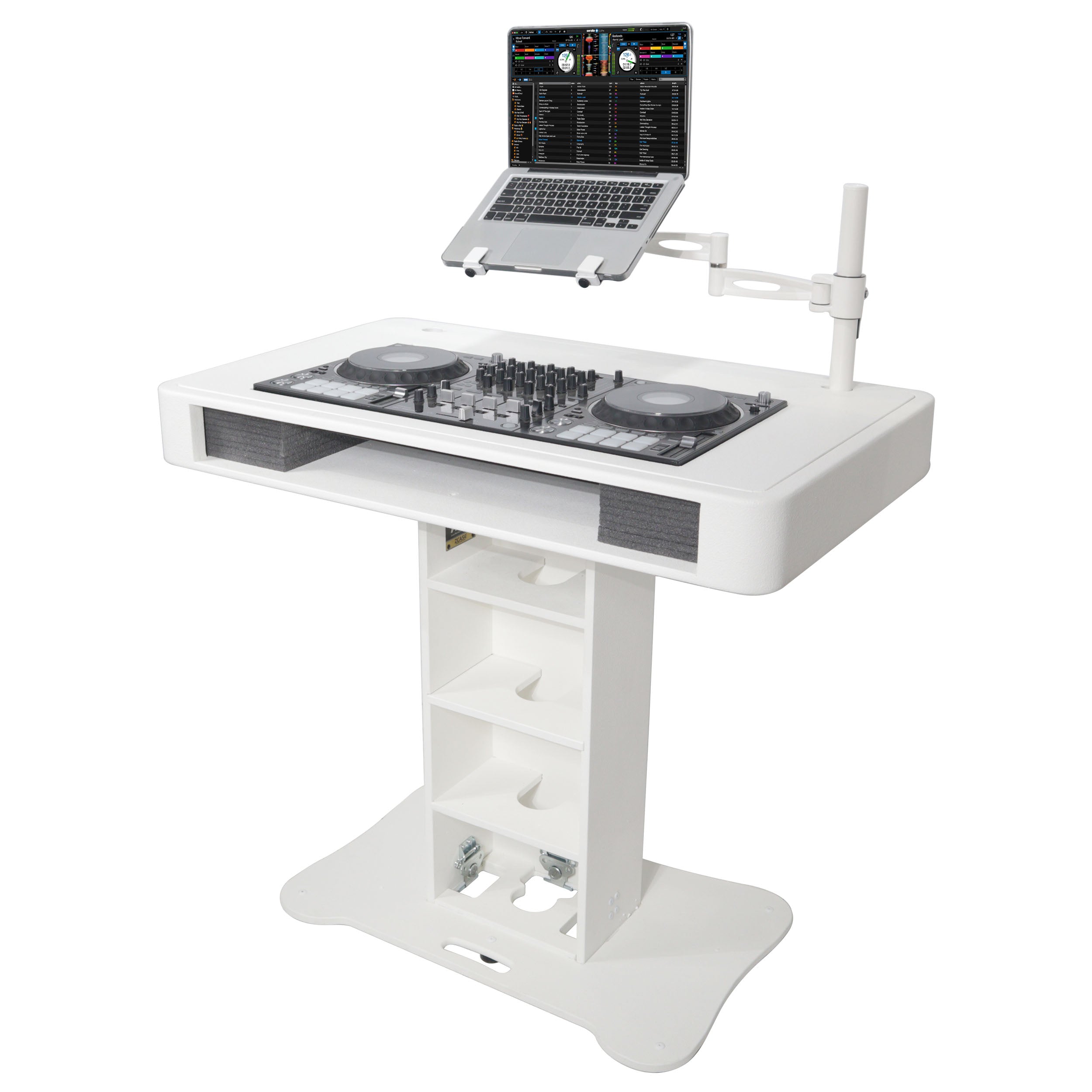 ProX Control Tower DJ Podium for Pioneer DDJ-REV7 XDJ-XZ FLX10 RANE Four - White Finish