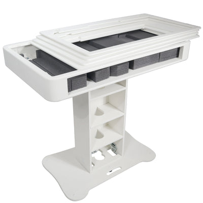 ProX Control Tower DJ Podium for Pioneer DDJ-REV7 XDJ-XZ FLX10 RANE Four - White Finish