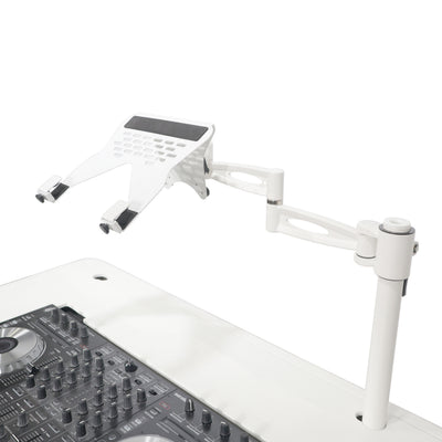 ProX Control Tower DJ Podium for Pioneer DDJ-REV7 XDJ-XZ FLX10 RANE Four - White Finish