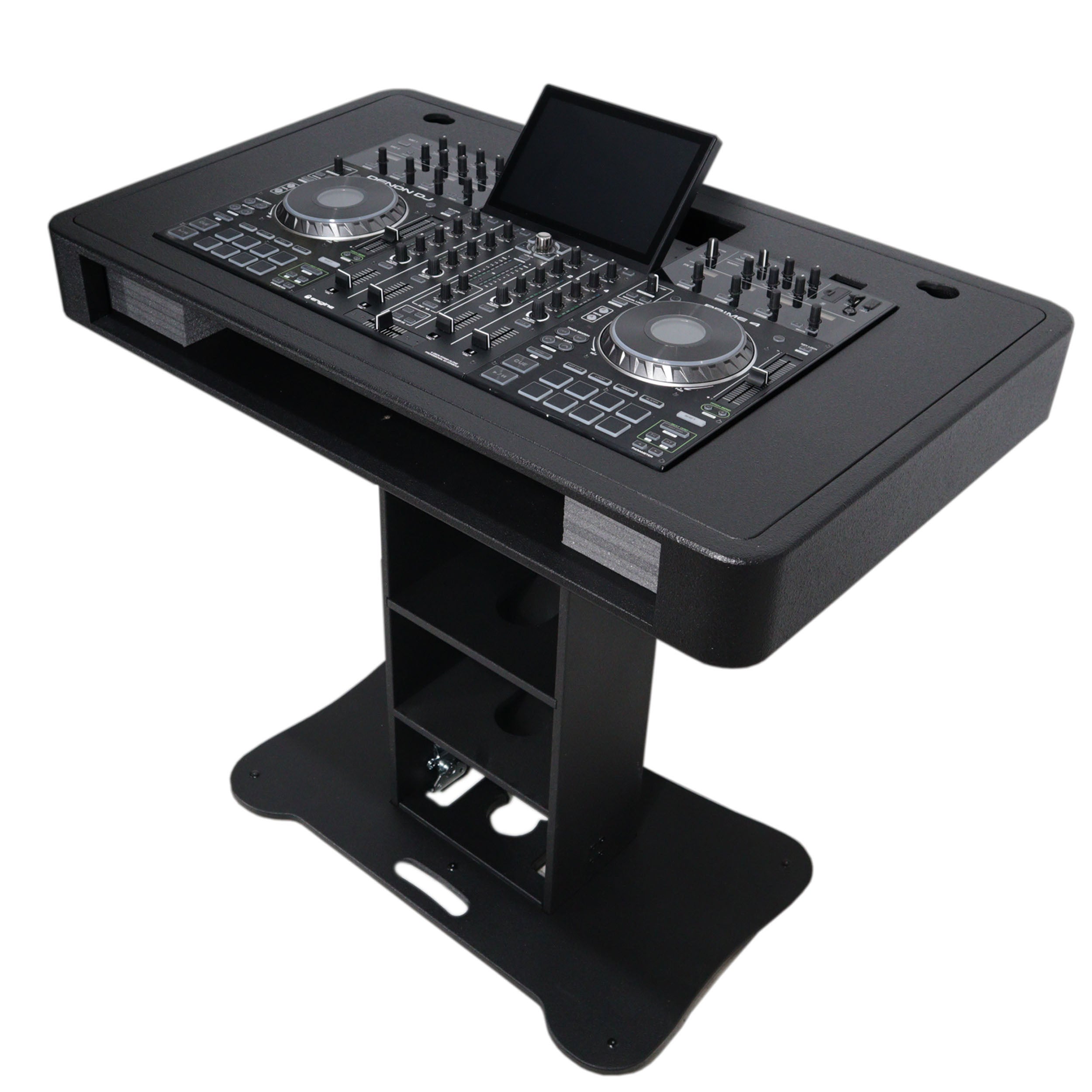 ProX Replacement for Denon PRIME 4 Top Face Plate for Control Tower DJ Podium Black Finish