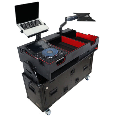 ProX Flip-Ready Easy Retracting Hydraulic Lift Case for Denon DJ SC 6000 PRIME | X1850 PRIME