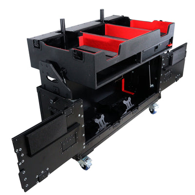 ProX Flip-Ready Easy Retracting Hydraulic Lift Case for Denon DJ SC 6000 PRIME | X1850 PRIME