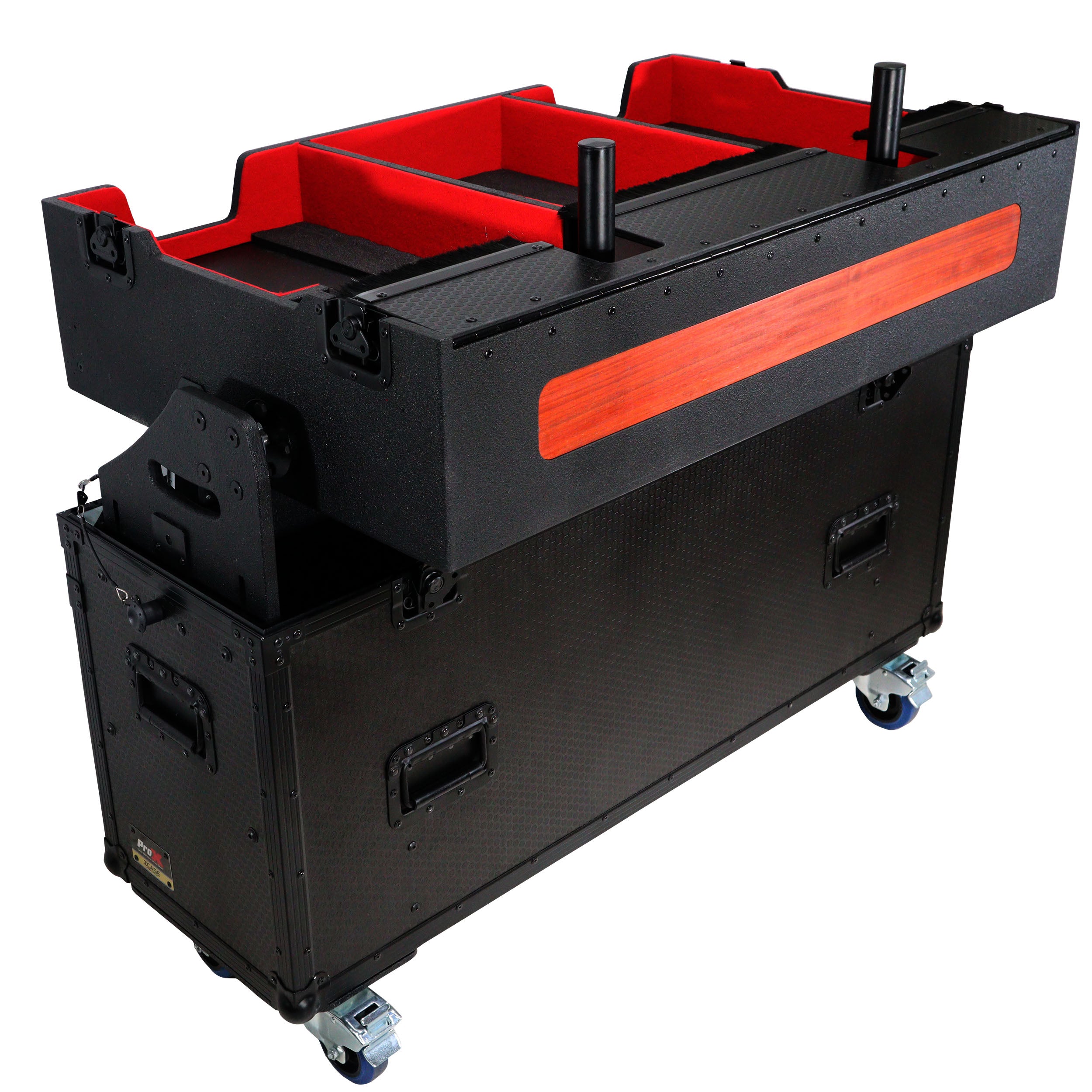 ProX Flip-Ready Easy Retracting Hydraulic Lift Case for Denon DJ SC 6000 PRIME | X1850 PRIME