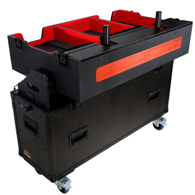ProX Flip-Ready Easy Retracting Hydraulic Lift Case for Denon DJ SC 6000 PRIME | X1850 PRIME