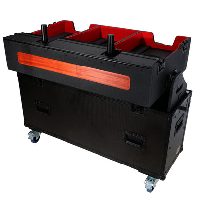 ProX Flip-Ready Easy Retracting Hydraulic Lift Case for Denon DJ SC 6000 PRIME | X1850 PRIME