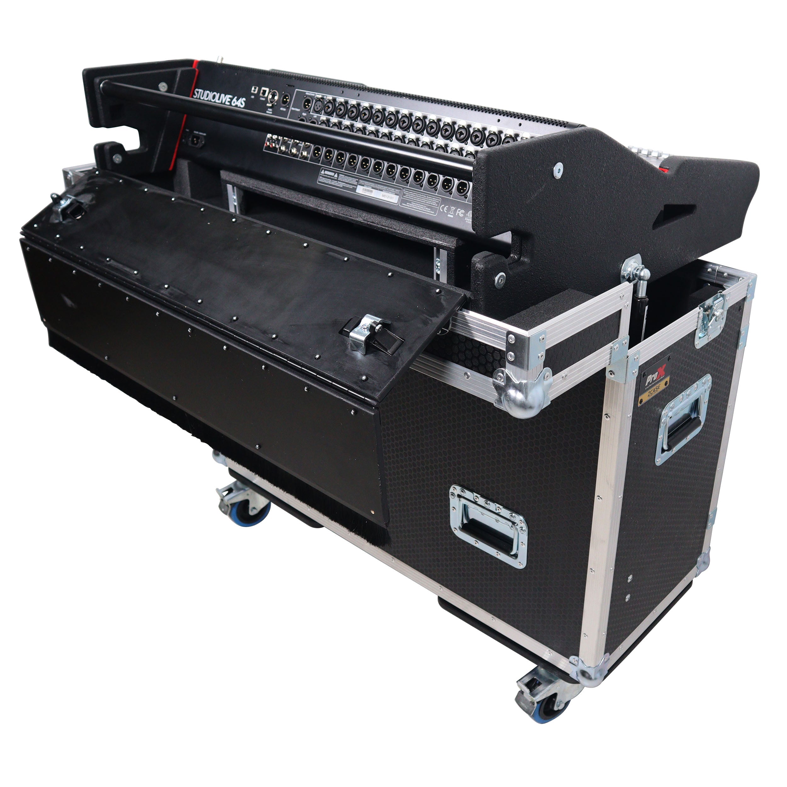 ProX Flip-Ready Easy Retracting Hydraulic Lift Case for PreSonus StudioLive 64S & 32S Mixing Console