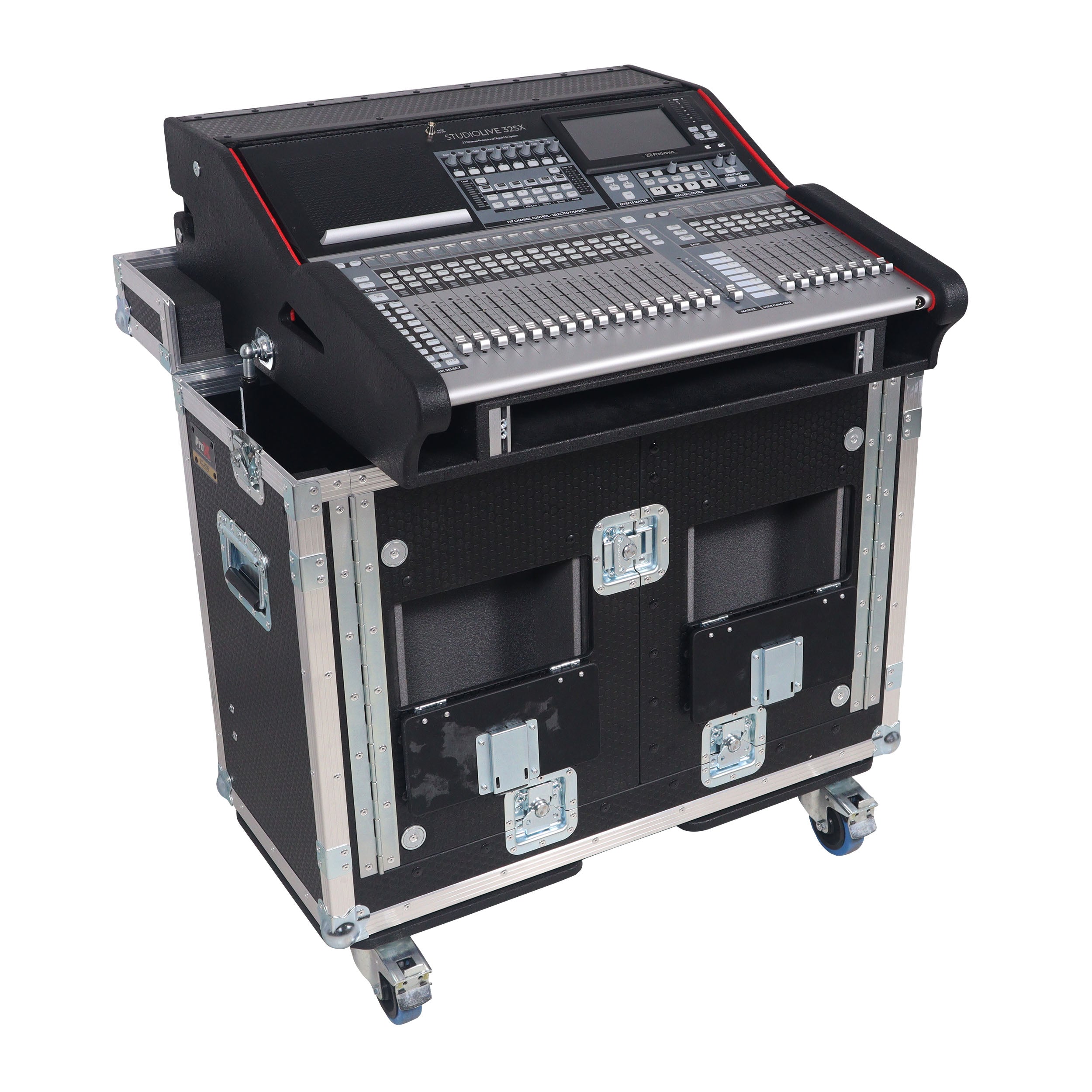 ProX Flip-Ready Easy Retracting Hydraulic Lift Case for PreSonus StudioLive 32SX Mixing Console