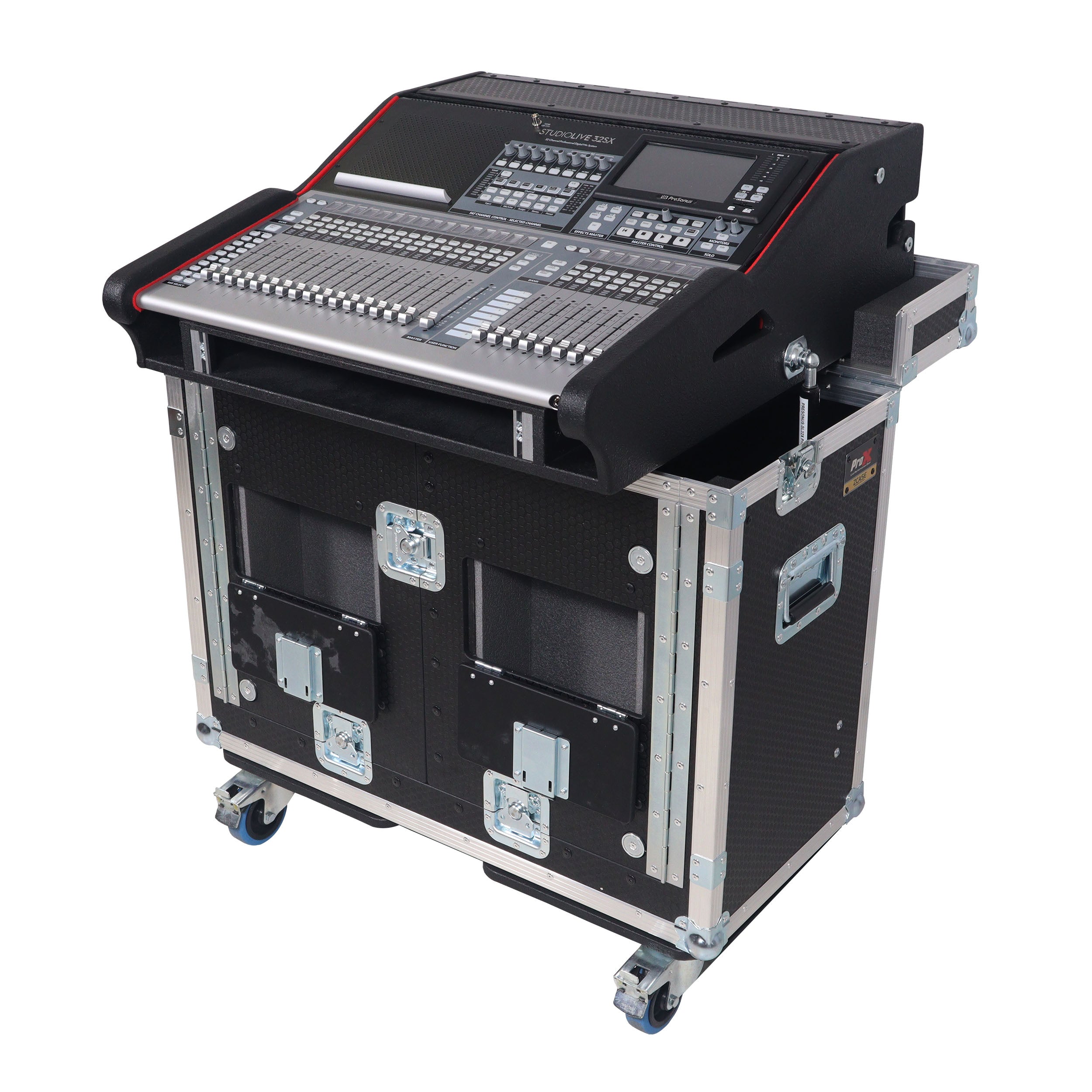 ProX Flip-Ready Easy Retracting Hydraulic Lift Case for PreSonus StudioLive 32SX Mixing Console