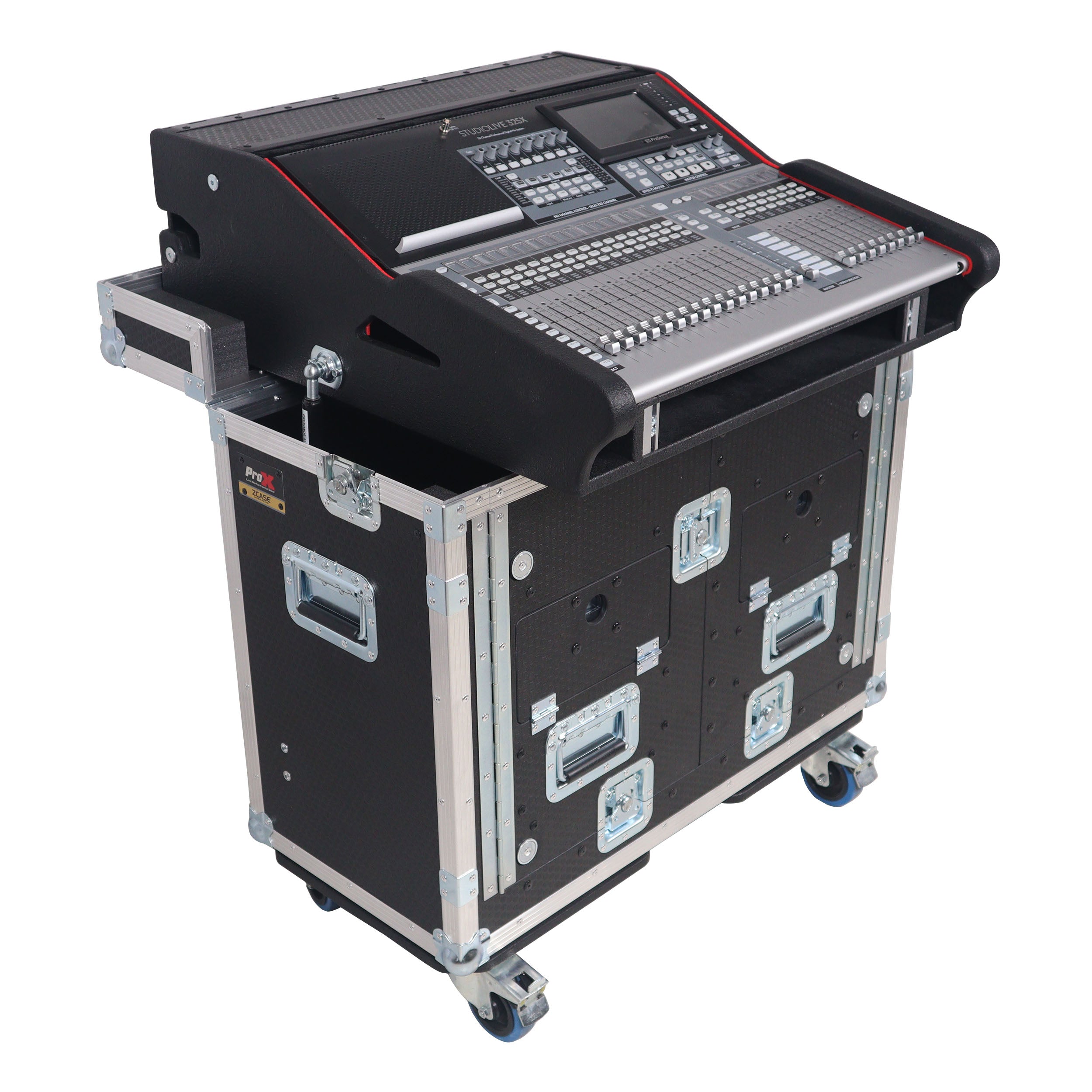 ProX Flip-Ready Easy Retracting Hydraulic Lift Case for PreSonus StudioLive 32SX Mixing Console