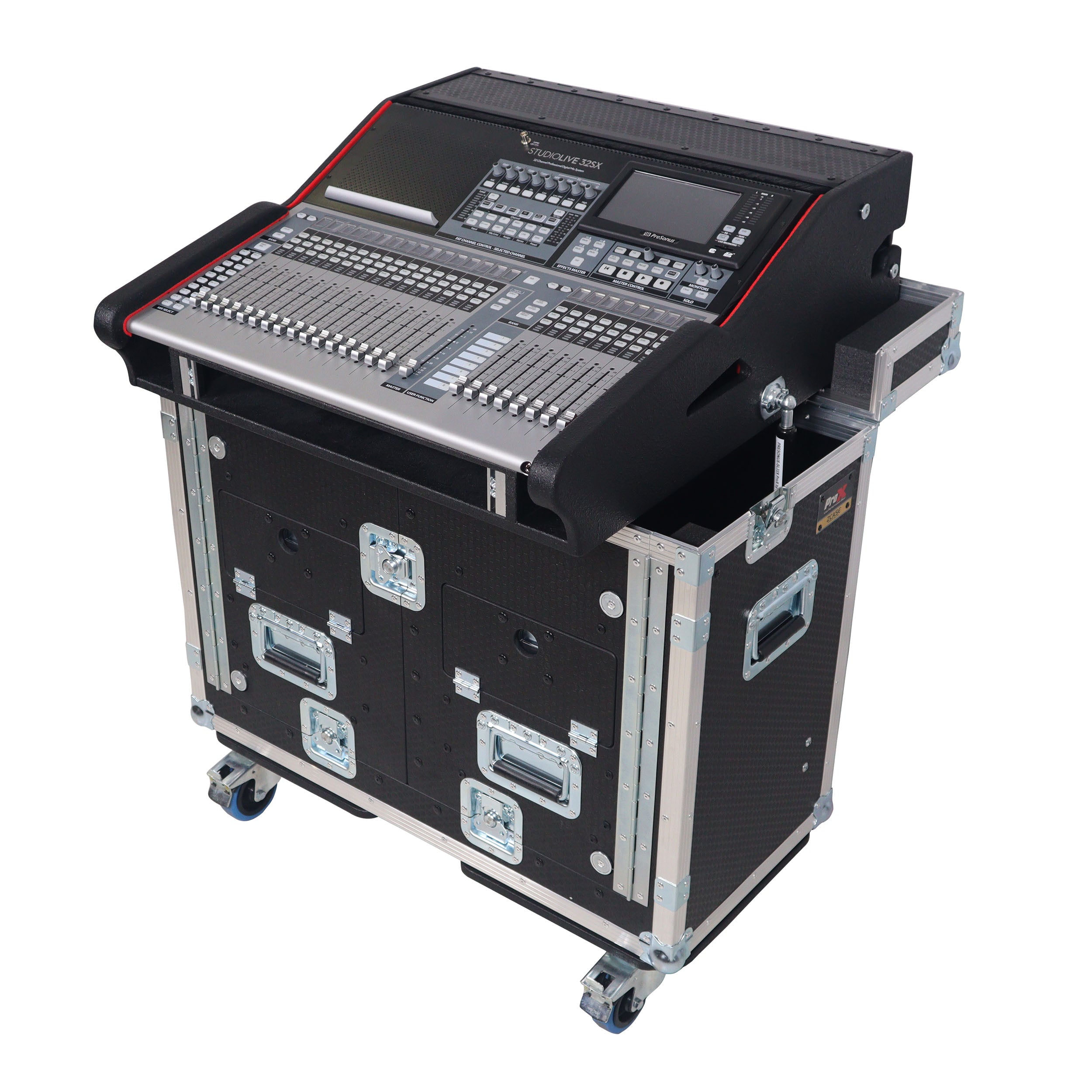 ProX Flip-Ready Easy Retracting Hydraulic Lift Case for PreSonus StudioLive 32SX Mixing Console