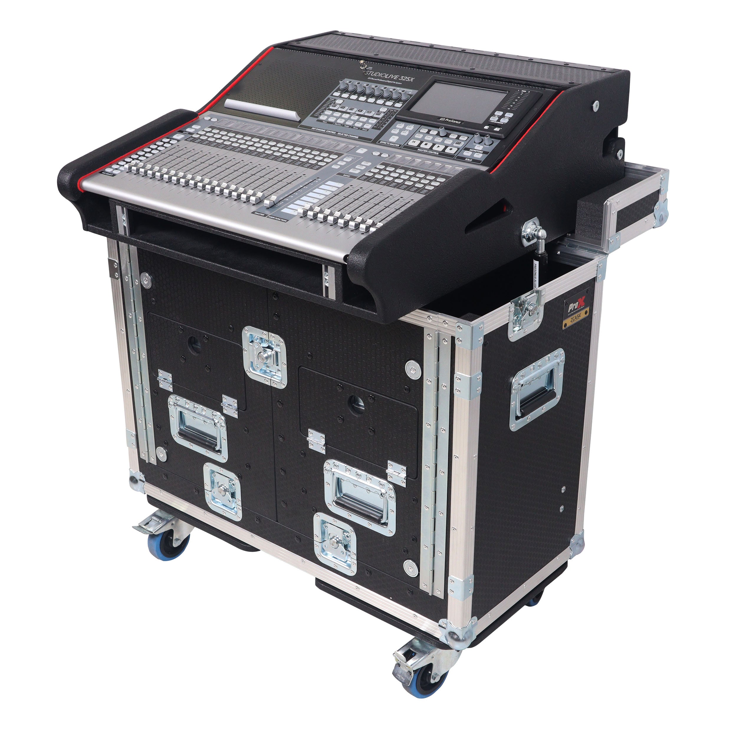 ProX Flip-Ready Easy Retracting Hydraulic Lift Case for PreSonus StudioLive 32SX Mixing Console