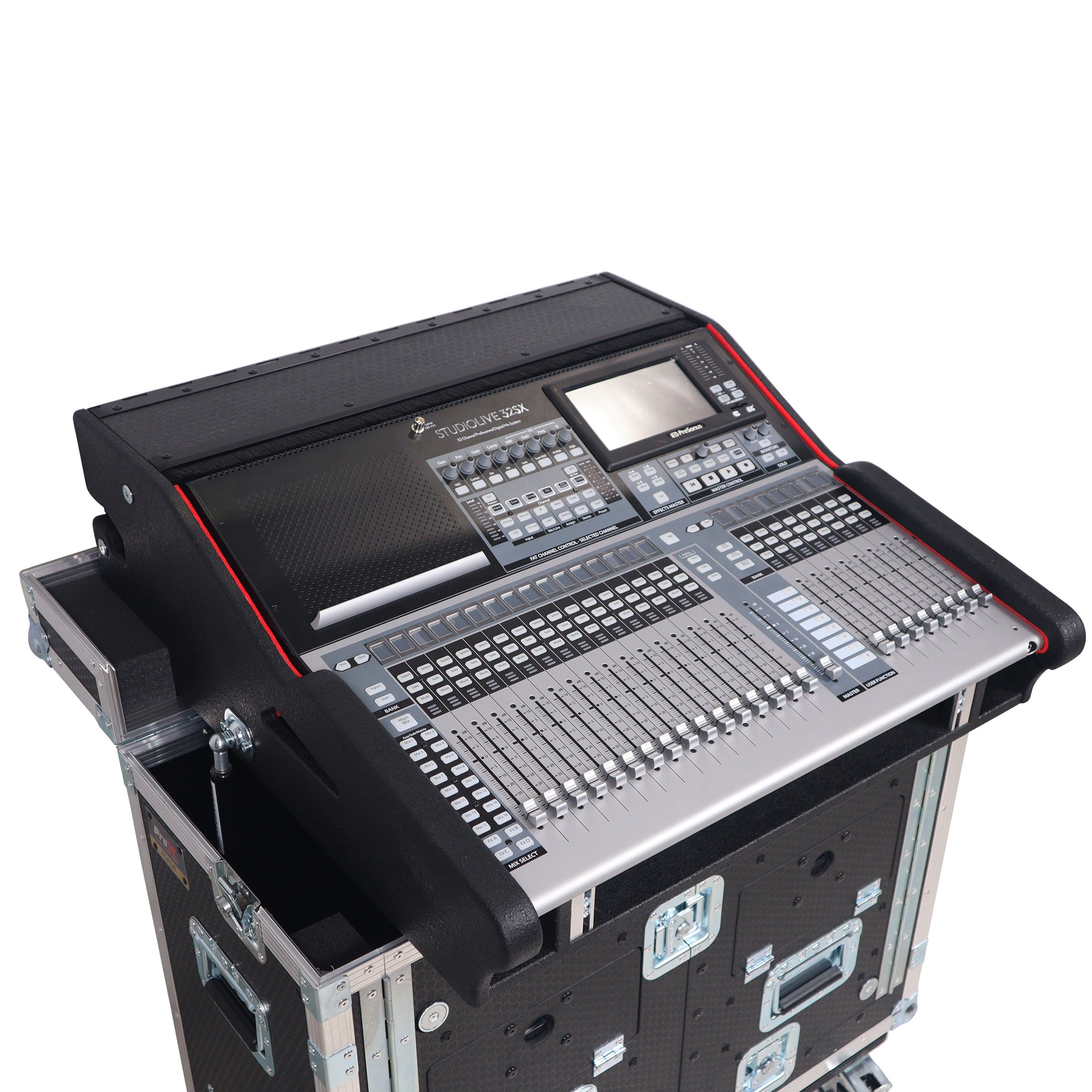 ProX Flip-Ready Easy Retracting Hydraulic Lift Case for PreSonus StudioLive 32SX Mixing Console
