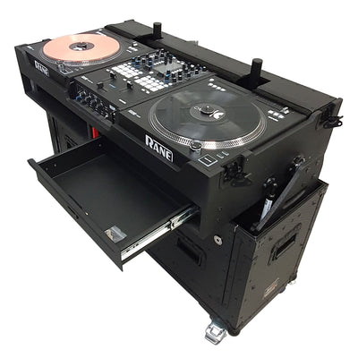 ProX Flip-Ready Easy Retracting Hydraulic Lift Case for RANE Twelve Seventy and Seventy Two MKII Series , with Two Laptop Arms