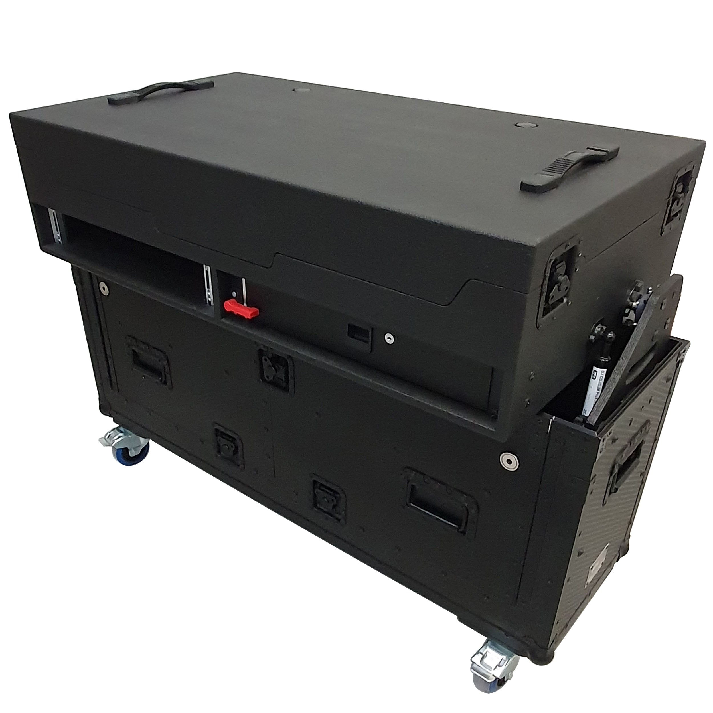 ProX Flip-Ready Easy Retracting Hydraulic Lift Case for RANE Twelve Seventy and Seventy Two MKII Series , with Two Laptop Arms
