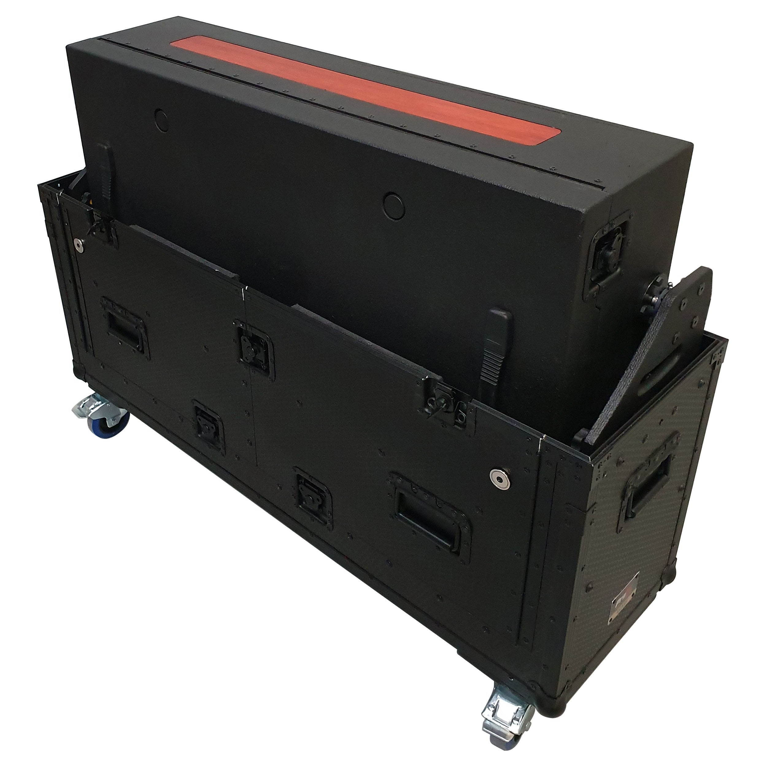 ProX Flip-Ready Easy Retracting Hydraulic Lift Case for RANE Twelve Seventy and Seventy Two MKII Series , with Two Laptop Arms