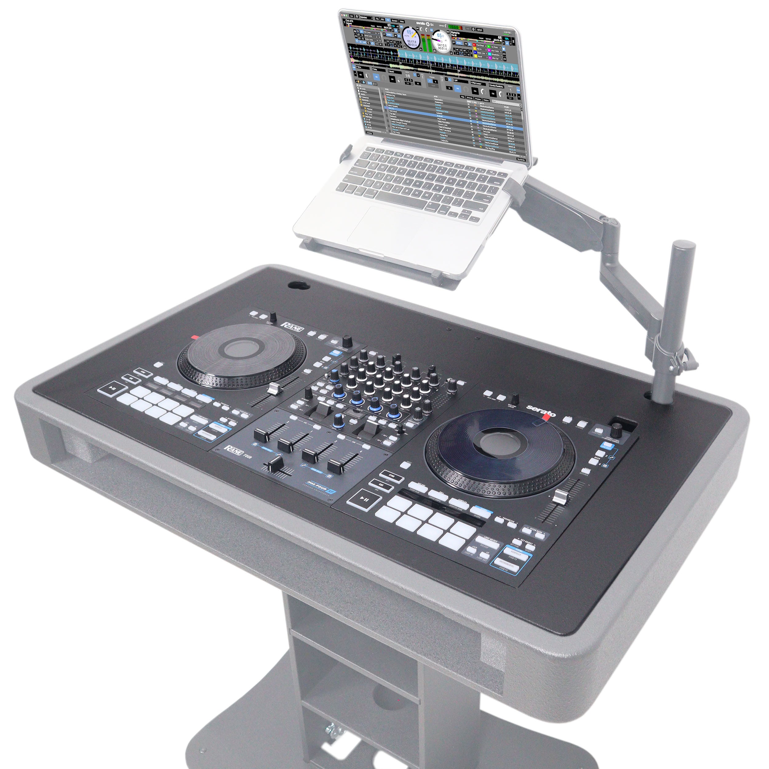ProX Replacement for RANE Four Top Face Plate for Control Tower DJ Podium Black Finish