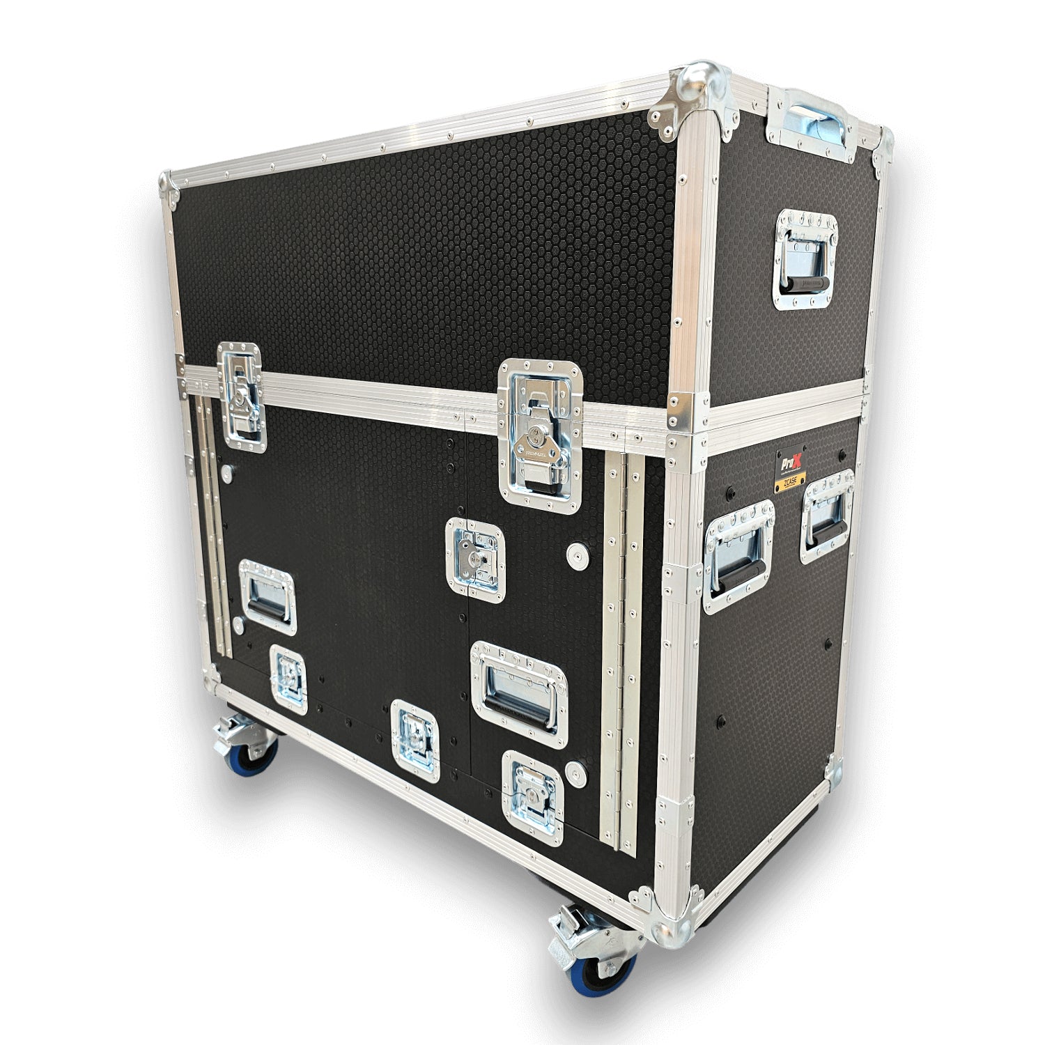 ProX Yamaha DM7 Hydraulic Flip-Ready Console Easy Retracting Lifting 1U Rack Space Flight Case with wheels by ZCASE