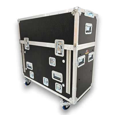 ProX Yamaha DM7 Hydraulic Flip-Ready Console Easy Retracting Lifting 1U Rack Space Flight Case with wheels by ZCASE
