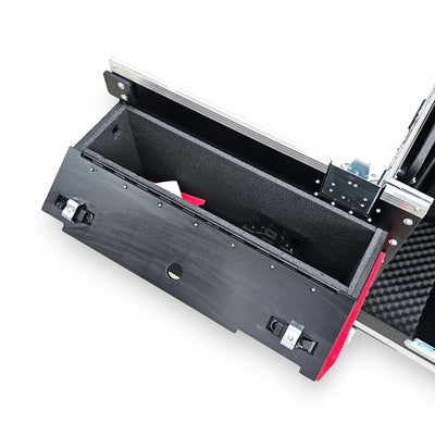 ProX Yamaha DM7 Hydraulic Flip-Ready Console Easy Retracting Lifting 1U Rack Space Flight Case with wheels by ZCASE