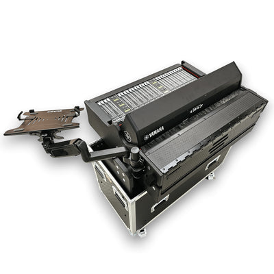 ProX Yamaha DM7 Hydraulic Flip-Ready Console Easy Retracting Lifting 1U Rack Space Flight Case with wheels by ZCASE