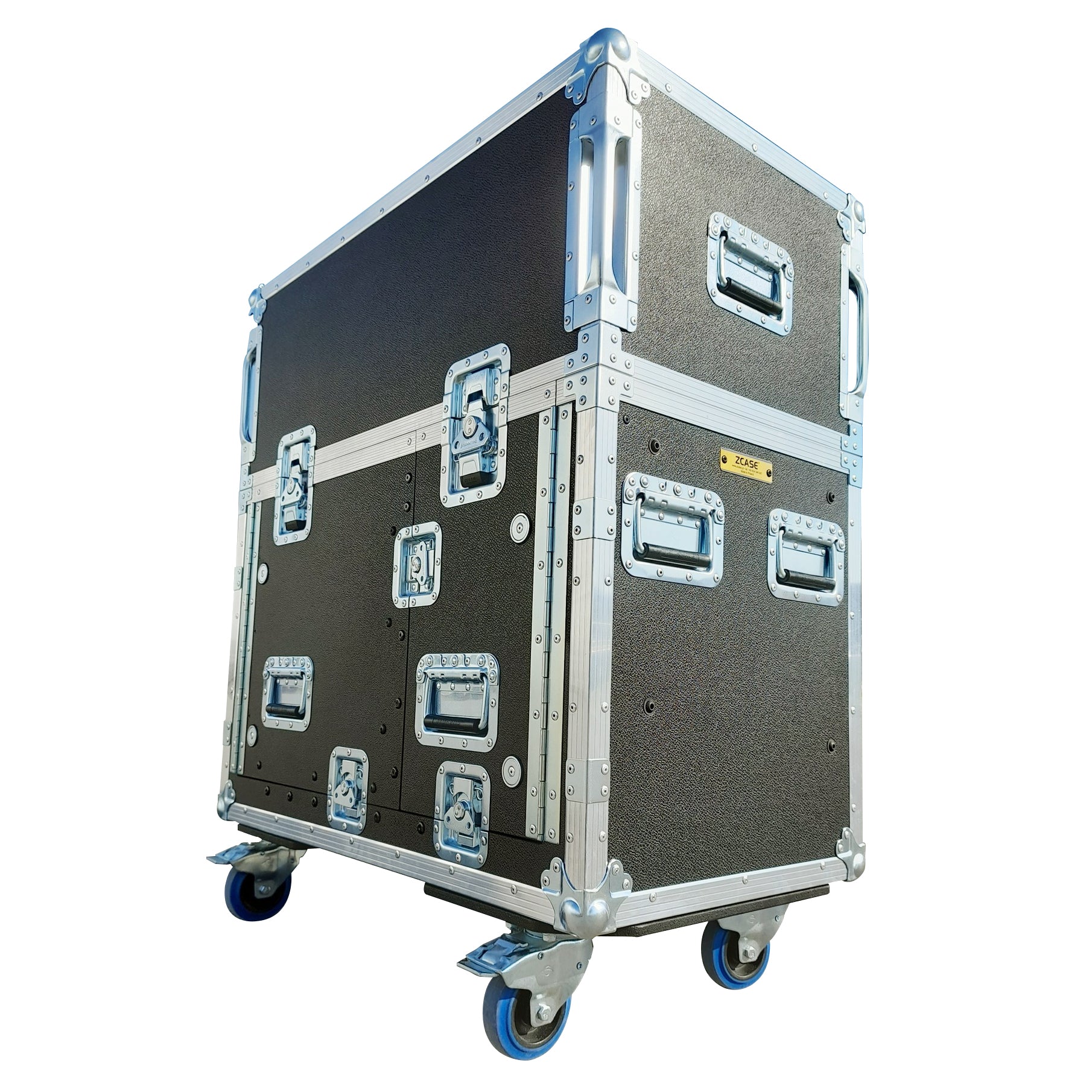 ProX Flip-Ready Console Case For DM7-EX Compact with Hydraulic Easy Lifting 2U Rack Space and Auto Casters