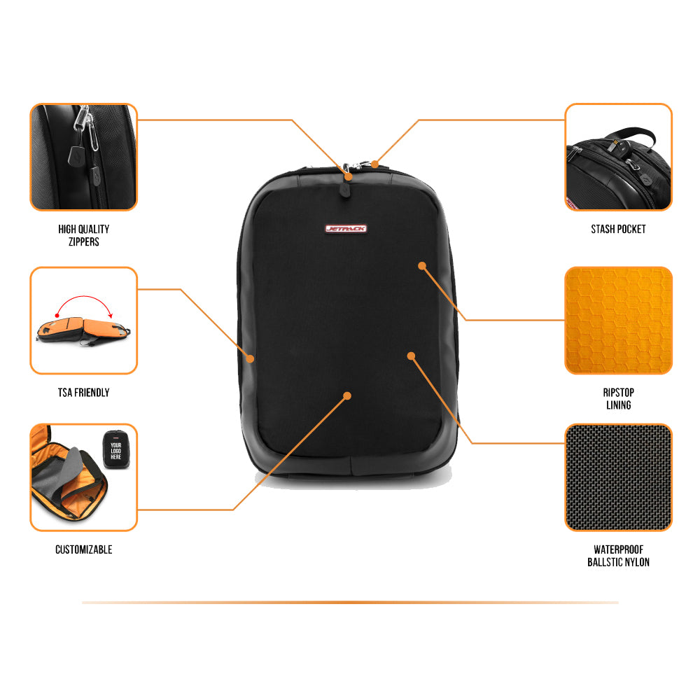 JetPack Slim Compact DJ Backpack (Black) | The DJ Hookup