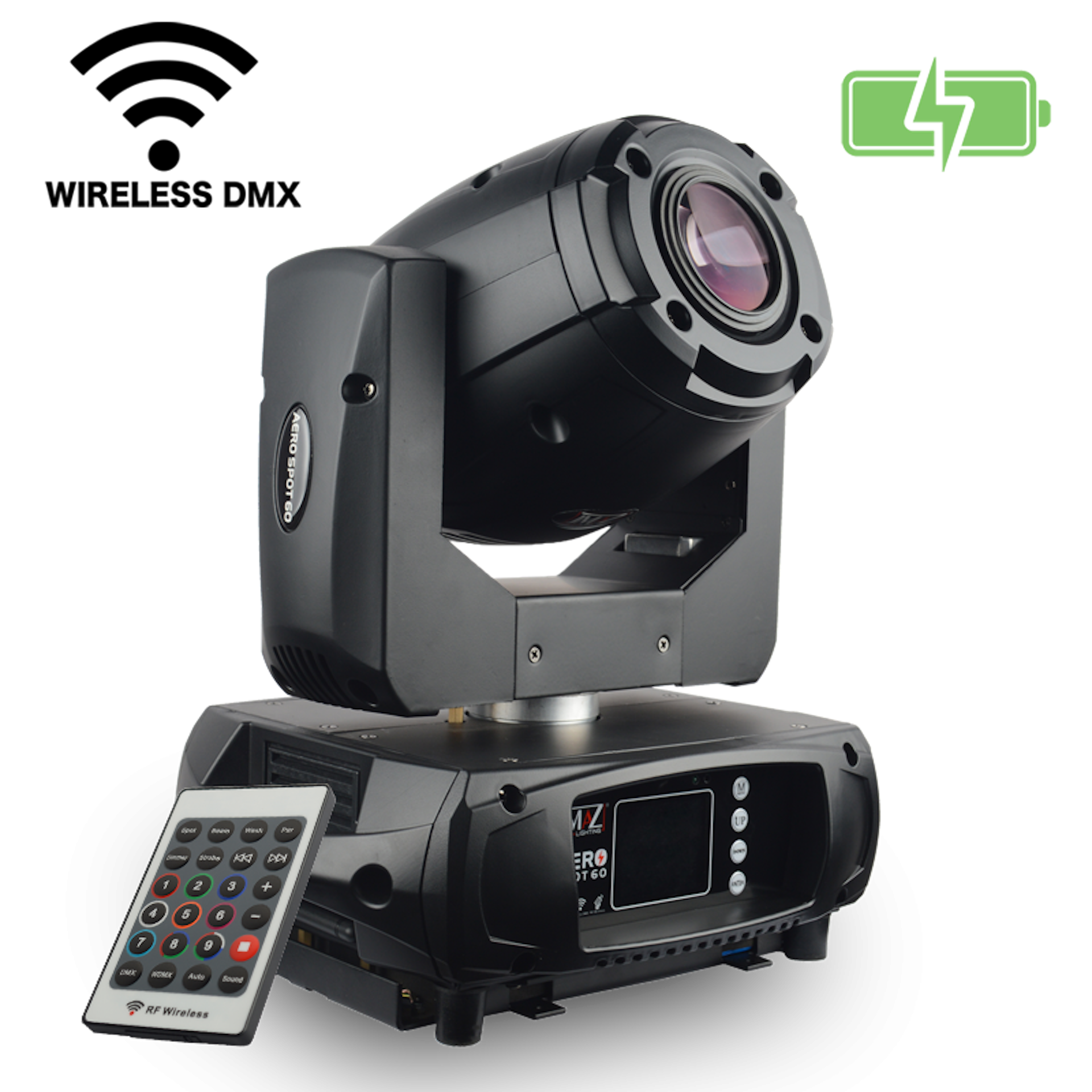 JMAZ AERO SPOT 60 - 60W Battery Powered LED Moving Head