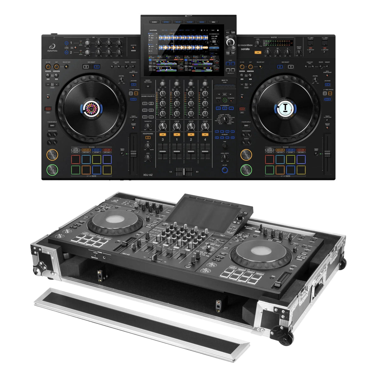 AlphaTheta XDJ-AZ + Odyssey SCXDJAZCW1 Flight Case Bundle