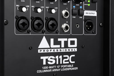 Alto TS112C - 1200W Portable Column Array PA Speaker with DSP and Bluetooth